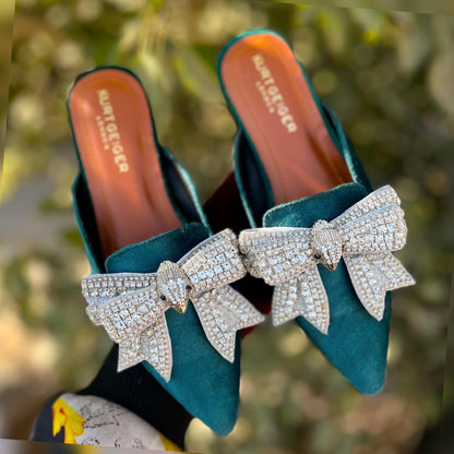 Kurt Geiger Women's Flat Mules – Chic & Comfortable (Green)