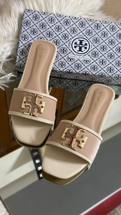 TORY BURCH RESTOCK – Women Flat Slippers (Beige)