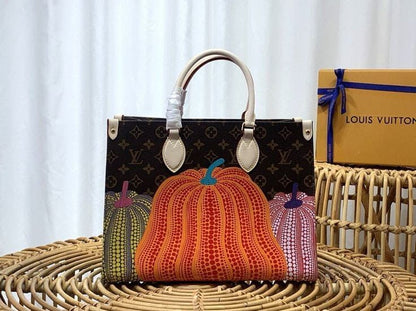 Louis Vuitton Women Tote Bag – Elegant & Spacious (Brown-Art)