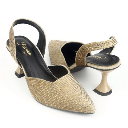 ZARA Women Heels – Elegant & Stylish (Gold)