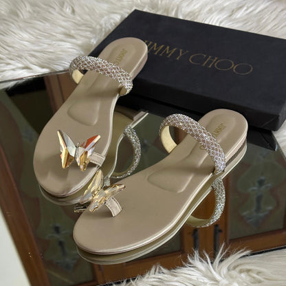NEW ARRIVAL — Jimmy Choo Women's Slippers (Beige)