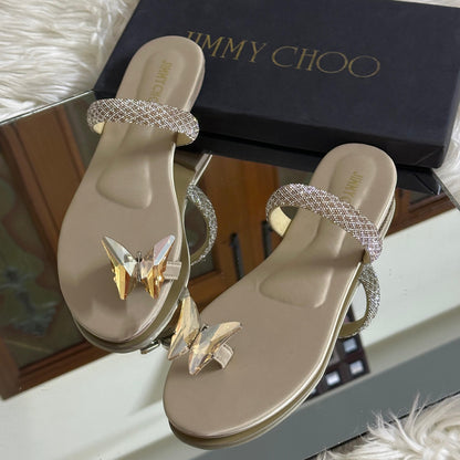 NEW ARRIVAL — Jimmy Choo Women's Slippers (Beige)