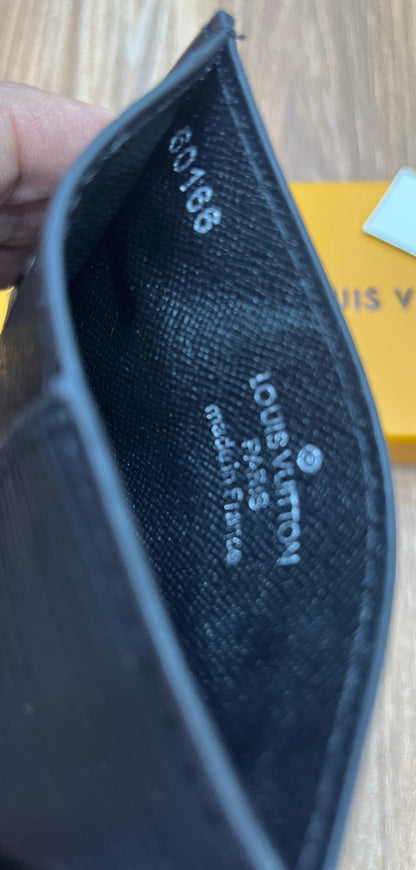 LOUIS VUITTON — Classic Monogram Card Holder (With Brand Box) (Black)