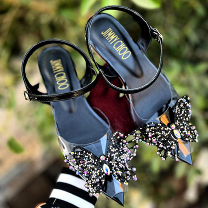 JIMMY CHOO — Women's Slippers (With Brand Box) (Black)