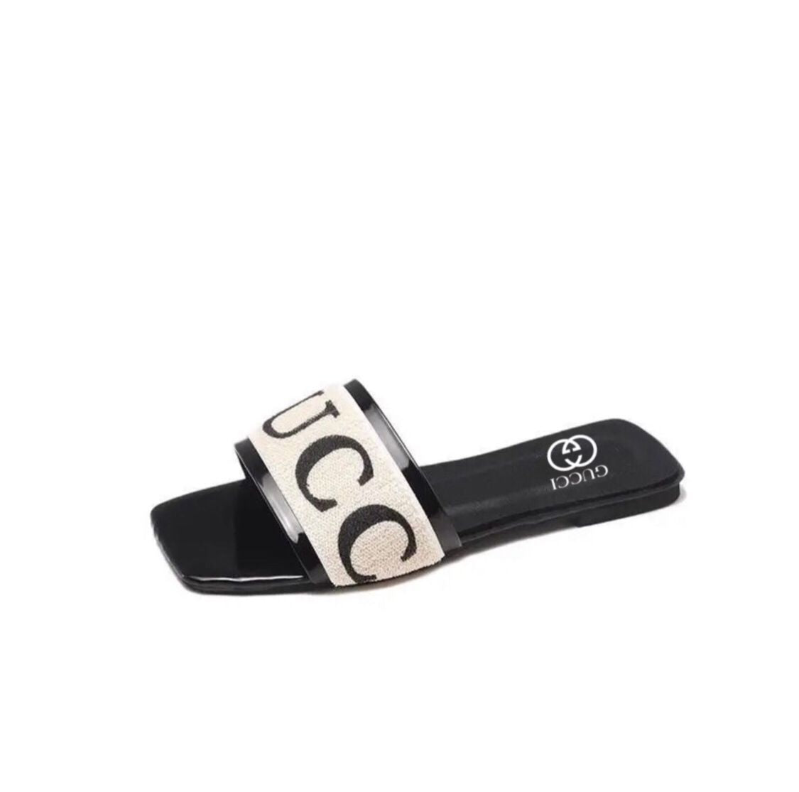 GUCCI — Designer Women's Flat Slippers (With Brand Box) (Black)