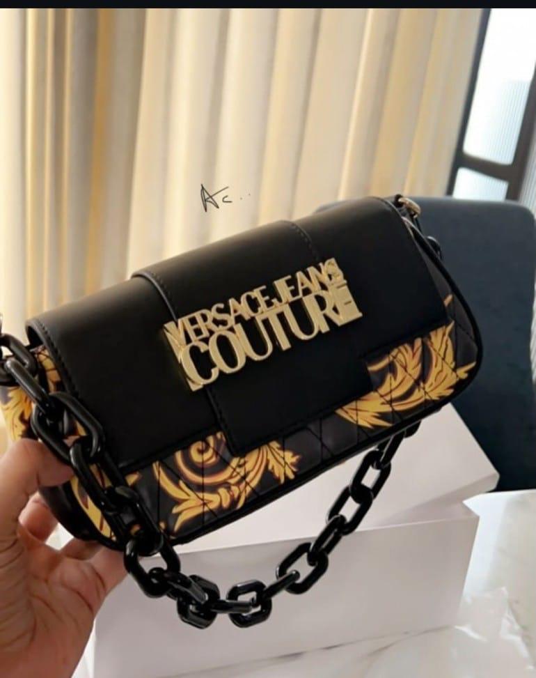 VERSACE — Luxury Chain Bag (Original Style | With Box & Dust Bag) (Golden & Black)