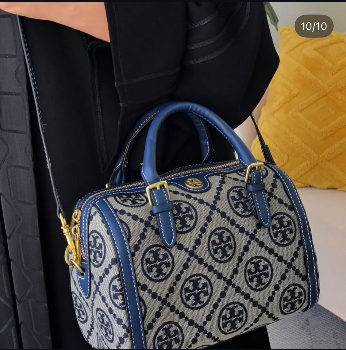 TORY BURCH — Women's Duffle Bag (Complete Branded Packaging) (Blue & Grey)