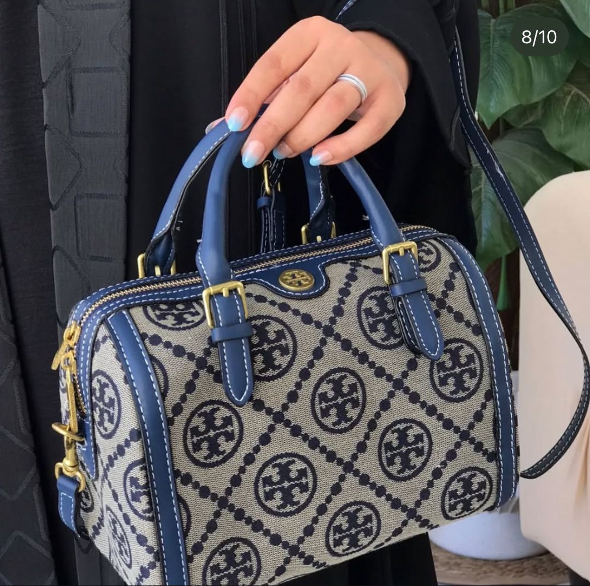 TORY BURCH — Women's Duffle Bag (Complete Branded Packaging) (Blue & Grey)