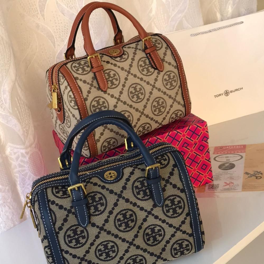 TORY BURCH — Women's Duffle Bag (Complete Branded Packaging) (Blue & Grey)