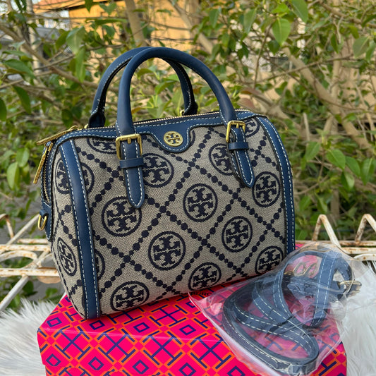 TORY BURCH — Women's Duffle Bag (Complete Branded Packaging) (Blue & Grey)