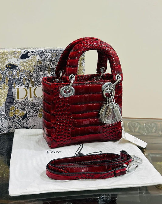 DIOR — Lady Bag (Premium Quality | Full Branded Packaging) (Red/Maroon)