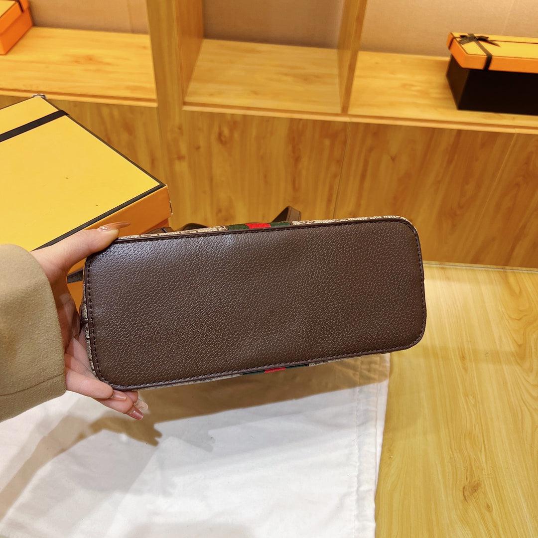 GUCCI — Women's Hand Bag with Long Belt (Full Branded Packaging) (Beige & Brown)