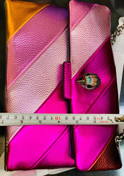 KURT GEIGER — Official Model Handbag (New Design | Premium Quality | With Box & Dust Bag) (Purple with Mix Colors)