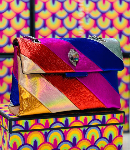 KURT GEIGER — Official Model Handbag (New Design | Premium Quality | With Box & Dust Bag) (Blue with Mix Colors)