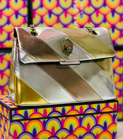 KURT GEIGER — Official Model Handbag (New Design | Premium Quality | With Box & Dust Bag) (Silver with Mix Colors)