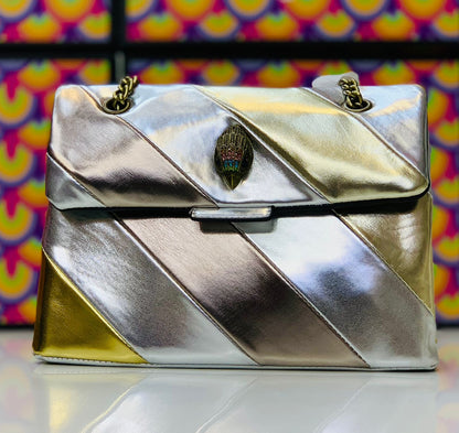 KURT GEIGER — Official Model Handbag (New Design | Premium Quality | With Box & Dust Bag) (Silver with Mix Colors)