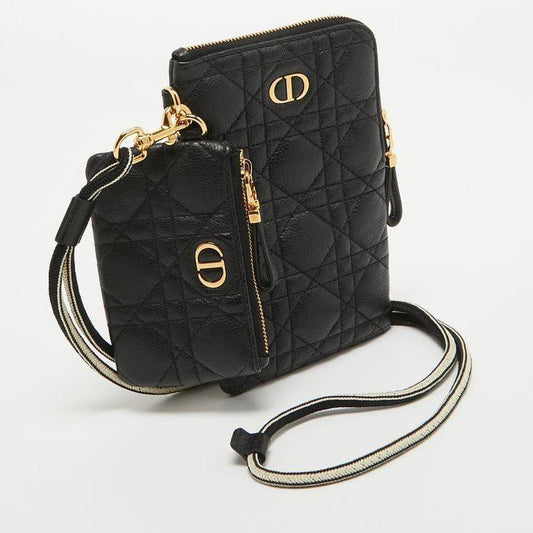 DIOR — Mobile Wallet with Long Belt (With Brand Box) (Black)