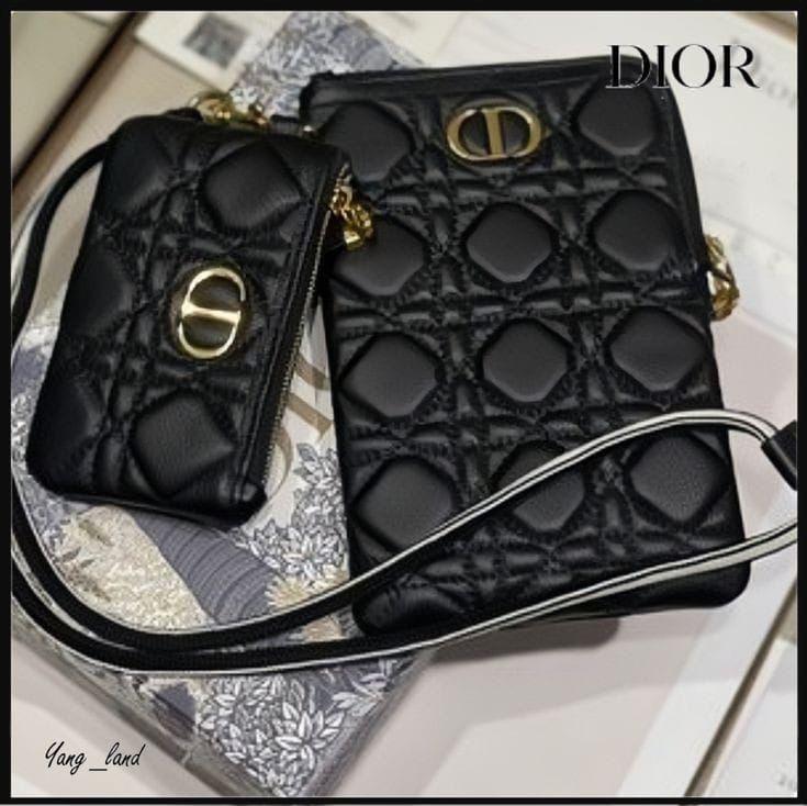 DIOR — Mobile Wallet with Long Belt (With Brand Box) (Black)