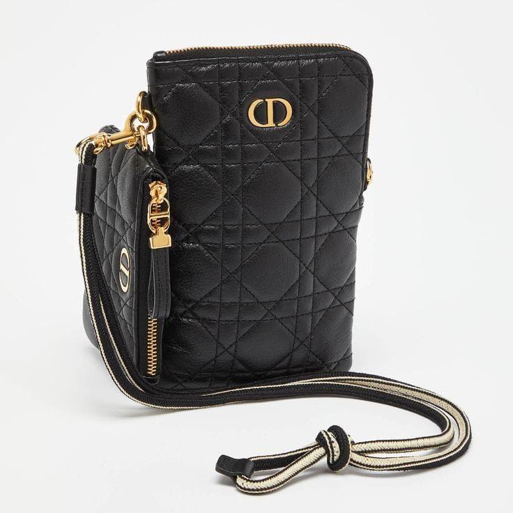 DIOR — Mobile Wallet with Long Belt (With Brand Box) (Black)
