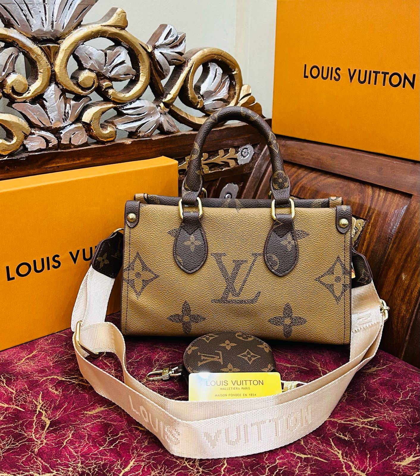 LOUIS VUITTON — OnTheGo Tote Bag (High Quality | New Stock Available) (Brown)