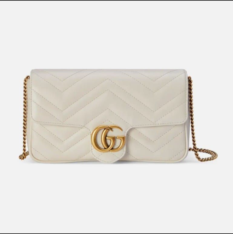 GUCCI — 2pc Designer Crossbody & Wallet Set (Original Leather | Master Series) (White)