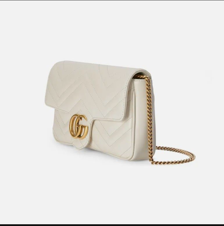 GUCCI — 2pc Designer Crossbody & Wallet Set (Original Leather | Master Series) (White)