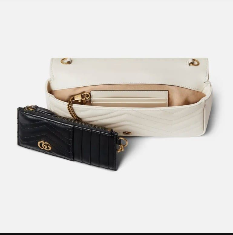 GUCCI — 2pc Designer Crossbody & Wallet Set (Original Leather | Master Series) (White)