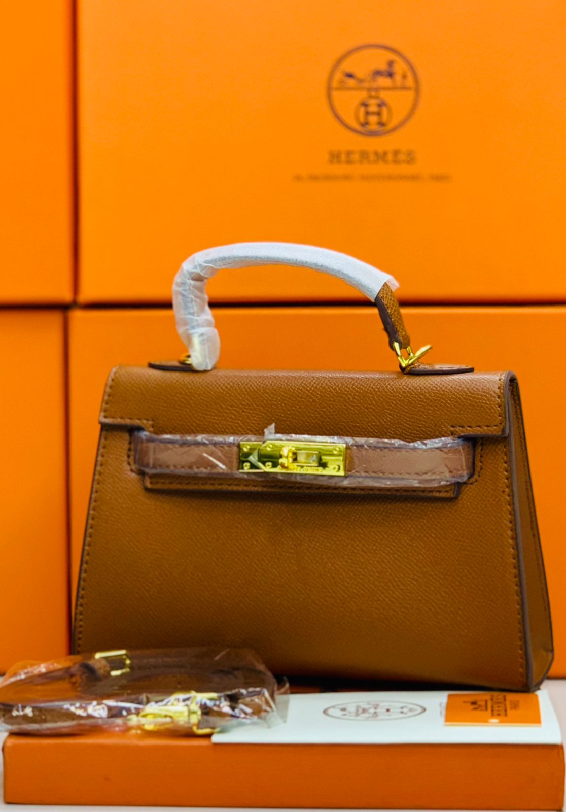 HERMÈS — Mini Kelly Bag (New Design | Premium Quality | With Dust Bag & Box) (Brown)