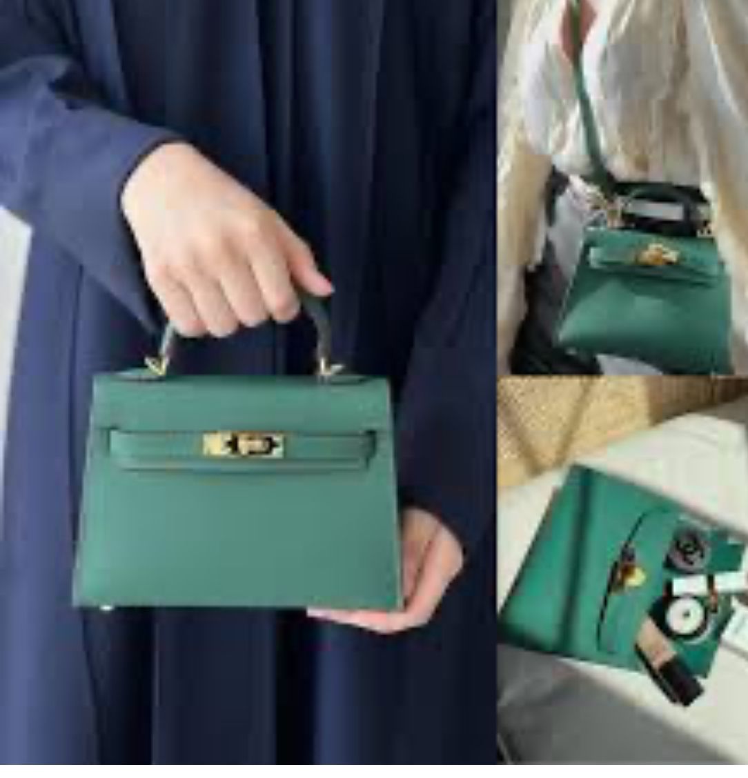 HERMÈS — Mini Kelly Bag (New Design | Premium Quality | With Dust Bag & Box) (Green)