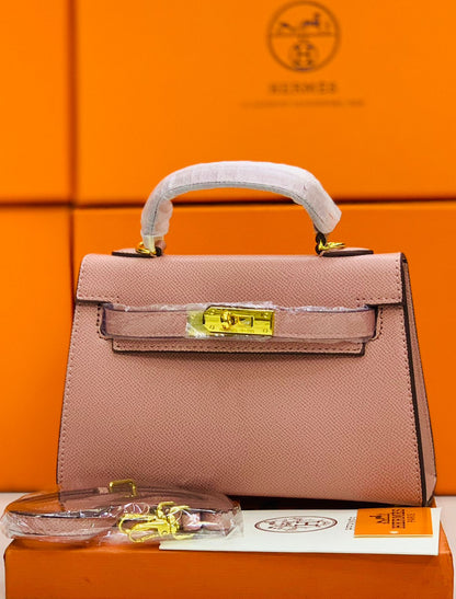HERMÈS — Mini Kelly Bag (New Design | Premium Quality | With Dust Bag & Box) (Pink)
