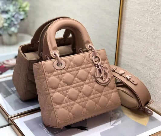 DIOR — Women's Premium Leather Bag (Same as Original | With Dust Bag & Brand Box) (Pink)