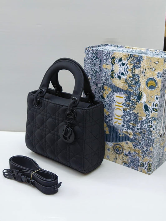 DIOR — Women's Premium Leather Bag (Same as Original | With Dust Bag & Brand Box) (Black)
