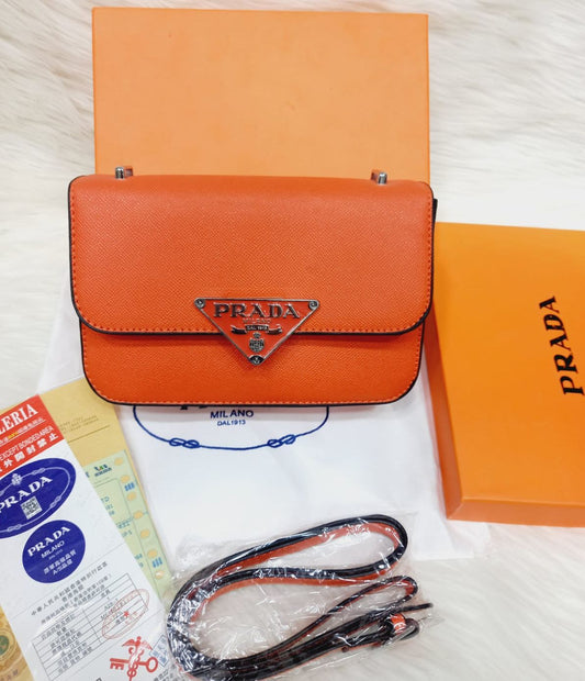 PRADA — Women's Premium Quality Handbag (With Long Belt | Branded Box & Invoice) (Brown)