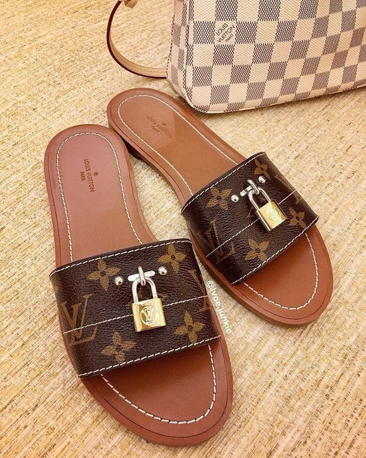 LOUIS VUITTON — Women's Designer Heels (Size 36-42 | With Brand Box) (Beige & Brown)