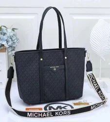 MICHAEL KORS — Printed Women's Handbag 2PC Set (AAA Quality | With Dust Bag & Brand Card) (Black)