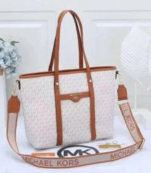 MICHAEL KORS — Printed Women's Handbag 2PC Set (AAA Quality | With Dust Bag & Brand Card) (Off White)