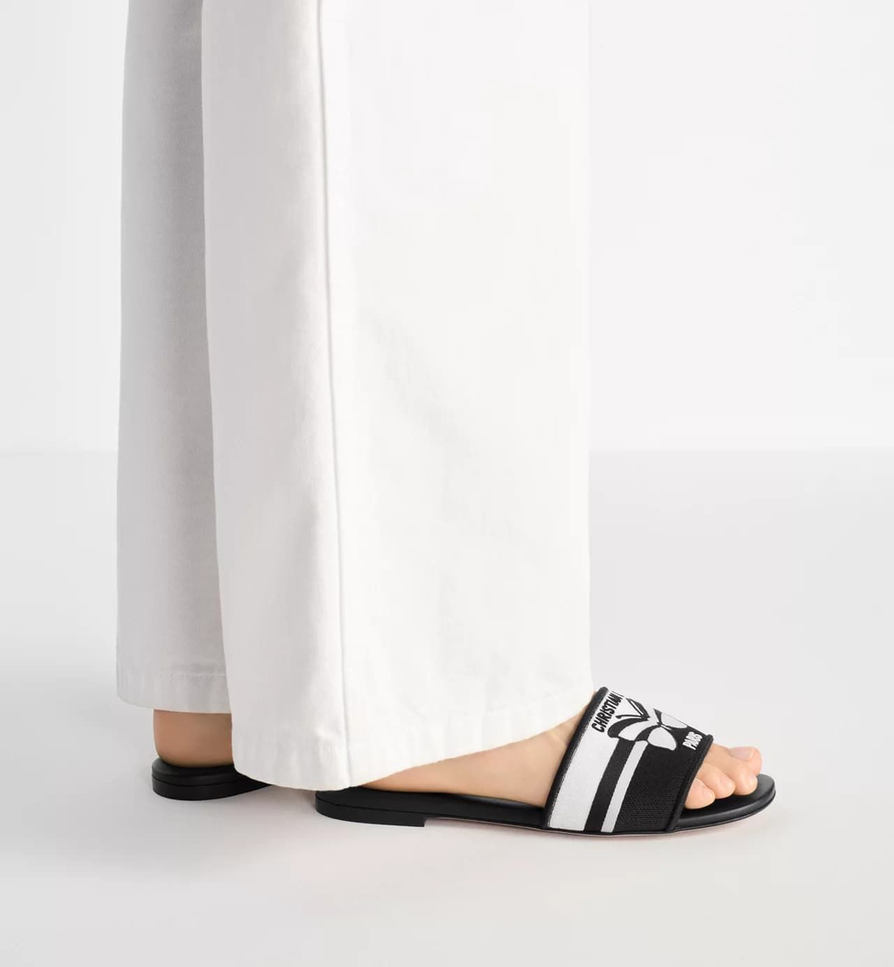 CHRISTIAN DIOR — Women's Flat Slippers | Size 36-42 | With Brand Box (Black Design-A)