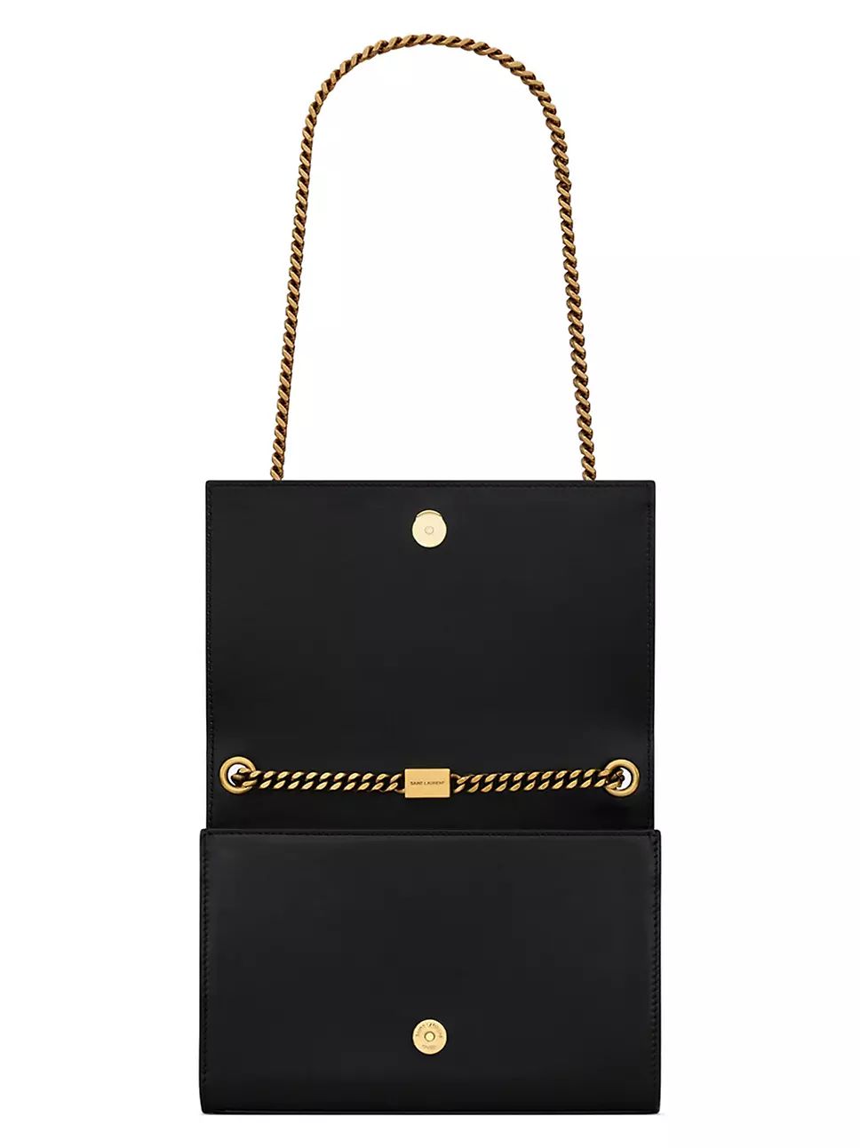 SAINT LAURENT — Kate Small YSL Crossbody Bag (Lambskin Leather | Gold Hardware) (Black)