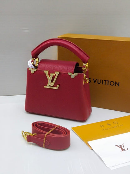 LOUIS VUITTON — Mini Capucines (AAA Swiss Copy | Mirror Quality | With Dust Bag) (Red)