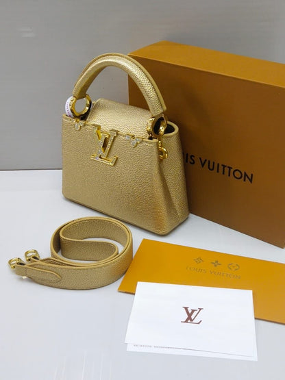 LOUIS VUITTON — Mini Capucines (AAA Swiss Copy | Mirror Quality | With Dust Bag) (Golden)