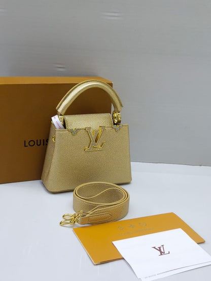 LOUIS VUITTON — Mini Capucines (AAA Swiss Copy | Mirror Quality | With Dust Bag) (Golden)