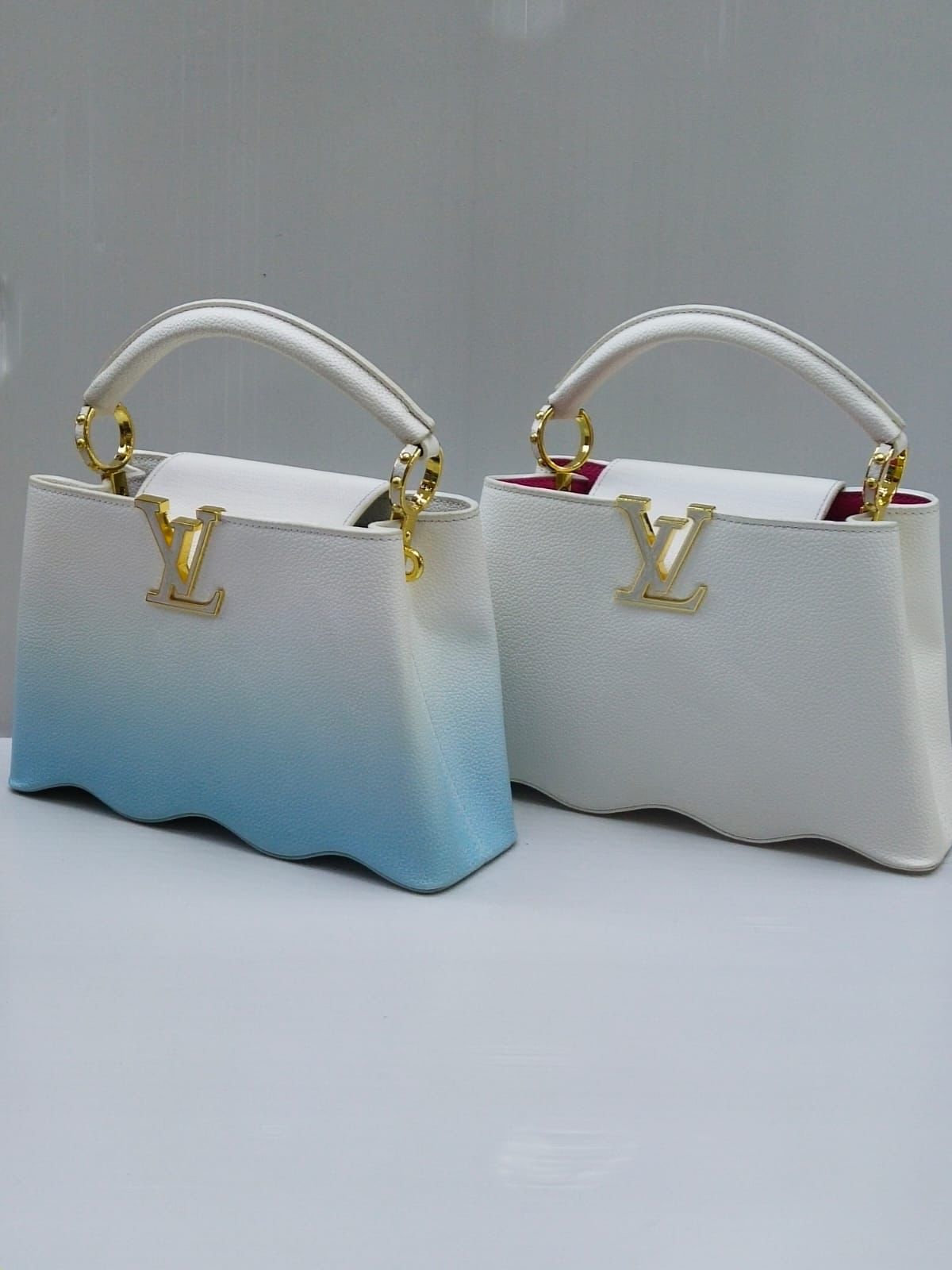 Louis Vuitton Capucines — Crystal Edition Bag (Cruise 2024 | Glamorous Double-Carry Design) (Blue & White)