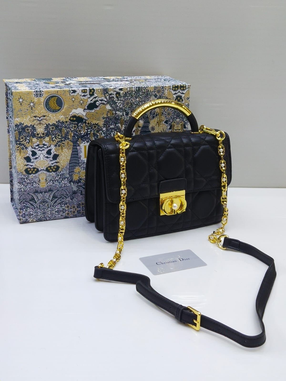 DIOR — Medium Women's Bag (High Quality | Same As Original | Full Dior Packaging) (Black)