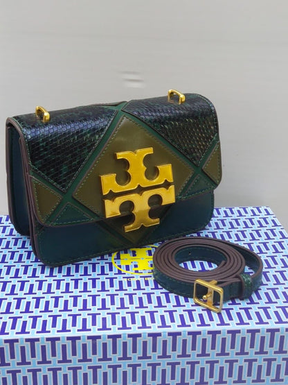 Tory Burch — Women's Spacious Handbag (Master Quality | Logo Detail | Brand Packaging) (Green Black)