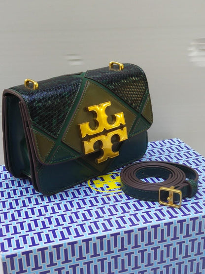 Tory Burch — Women's Spacious Handbag (Master Quality | Logo Detail | Brand Packaging) (Green Black)