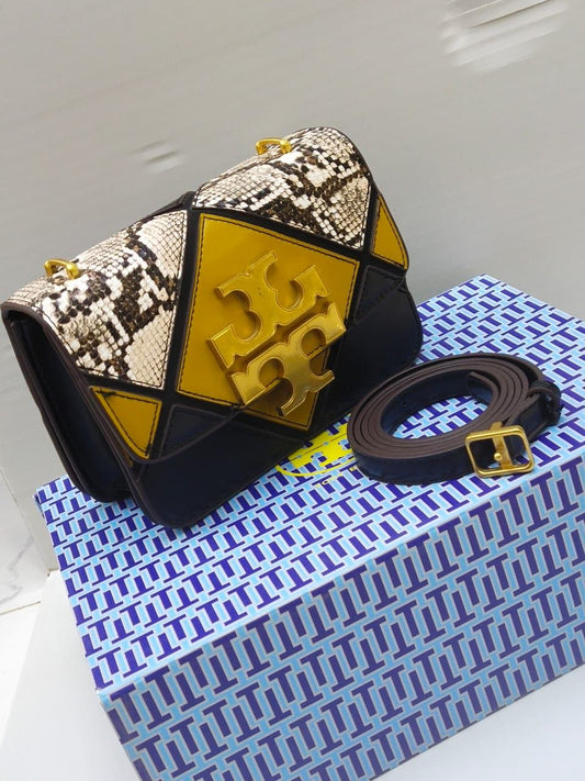 Tory Burch — Women's Spacious Handbag (Master Quality | Logo Detail | Brand Packaging) (Golen Black)