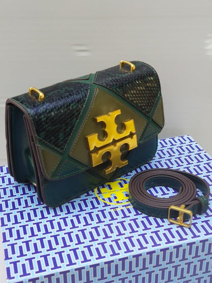 Tory Burch — Women's Spacious Handbag (Master Quality | Logo Detail | Brand Packaging) (Green Black)