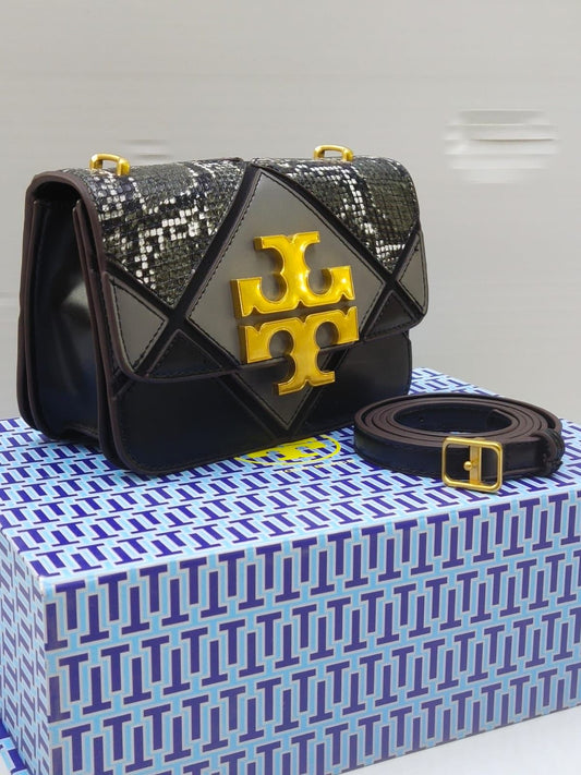 Tory Burch — Women's Spacious Handbag (Master Quality | Logo Detail | Brand Packaging) (Silver Black)