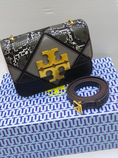 Tory Burch — Women's Spacious Handbag (Master Quality | Logo Detail | Brand Packaging) (Silver Black)