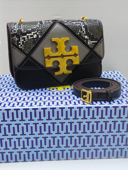 Tory Burch — Women's Spacious Handbag (Master Quality | Logo Detail | Brand Packaging) (Silver Black)